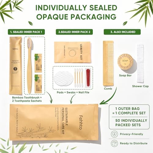 25 Sets Personal Hygiene Kit Bulk Travel Size Toiletry Kit - Image 2