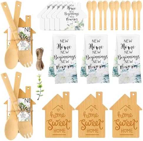 Geelin 31 Pcs Housewarming Gift Set, House Shape Cutting Board Towels by Geelin