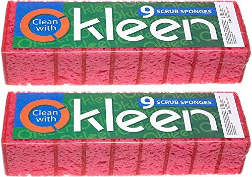 Pink Multi Use Scrub Sponges. Made in Europe. 18 Pack, 4.3x2.8x1.4 inches. Odorless Heavy Duty & Non Scratch Fiber. Durable and Delicate Scrubber for Kitchen & Bathroom, Housekeeping & Outdoors - Image 2
