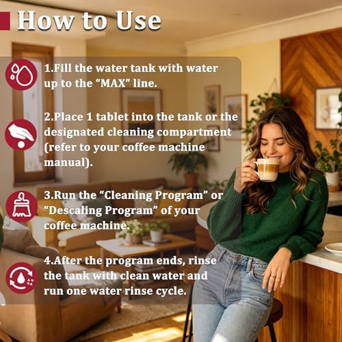 Coffee Machine Cleaning Tablets, Effective Descaling Tablets (40) - Image 6