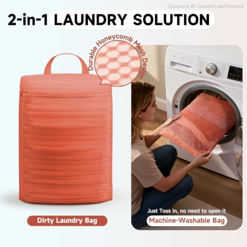 OlarHike Packing Cubes for Travel,Gifts for Women Mom,Anti-Tearing Suitcase Organizer for Luggage with Shoe & Hanging Toiletry Bag,Vacation Essentials & Accessories for Cruise Ship,11 Set,Orange - Image 6