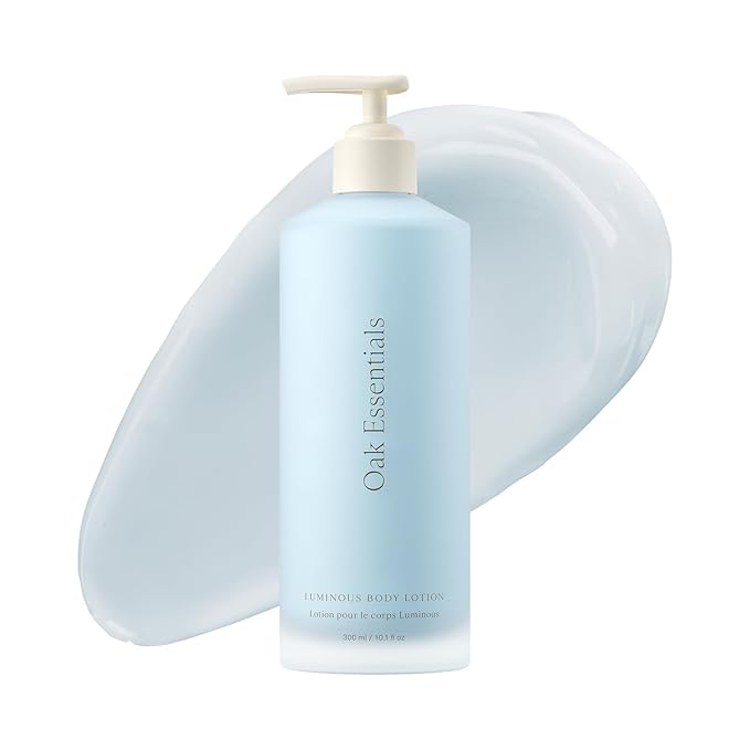 Oak Essentials Luminous Body Lotion | Hydrating Blue Tansy Body Lotion with Rose Oil, Turmeric, Shea Butter and Coconut Oil, 10.1 Fl Oz