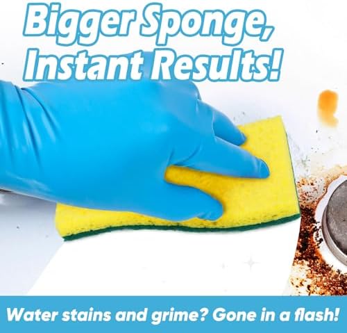 AIDEA XL Scrub Sponges Kitchen 12Count, Heavy Duty Sponges for Dishes - Image 3