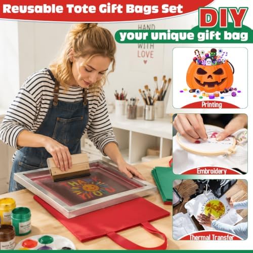 Windyun Reusable Grocery Bags Non Woven with Handles - Image 6