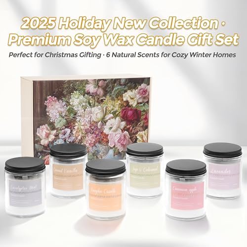 Scented Candles Gift Set for Women, 6-Pack Fall Soy Candles for Home Decor - Image 2