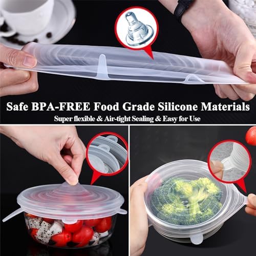 Silicone Can Lids (10 Pack, All 2.6'' Diameter), Reusable Silicone Stretch Lids for Pet Food Cans, BPA-free Seal Can Covers for Yogurt Jars Soda Regular Mason Jars Canned Pet Foods - Image 4