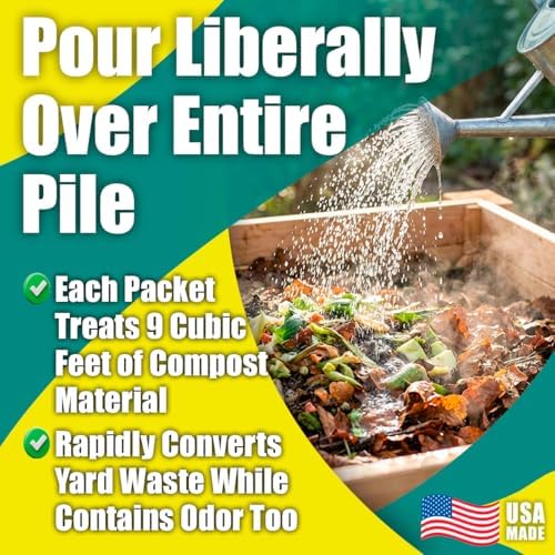 GREEN PIG Compost Accelerator Converts Yard Waste to Fertile Humus in 30 Days and Helps Control Odors Associated with Compost Piles, 1 Bag (12 Dissolvable Packets) - Image 4
