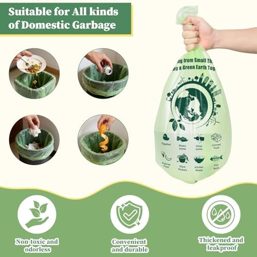 Small Trash Bags 1.2 Gallon, 120 Count Bathroom Garbage Bags, Compost Bin Liners for 1-2 Gallon Trash Can, Small Trash Bags Bathroom Strong and Tough for Kitchen Office - Image 4