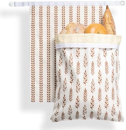 Sourdough Bread Bags, Bread Bags for Homemade Bread, 2 Pack Beeswax Bread Bag, Natural Cotton Sourdough Bags by Unknown