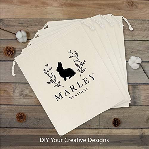 TOPDesign 6-Pack 14” x 17” Reusable Produce Bags, Muslin Bags with Drawstrings for Shopping & Storage, 100% Natural Cotton Bags, Washable, Biodegradable, Food Safe - Image 3
