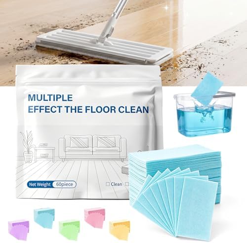 Multi-Surface Floor Cleaner Tablet, 2026 New Floor Cleaning Solution Tablets, Dissolvable Pre-Measured Deep Cleaning Cleaning Solution, for Tile & Vinyl Floors (Blue - 60pcs) by SICOSPI