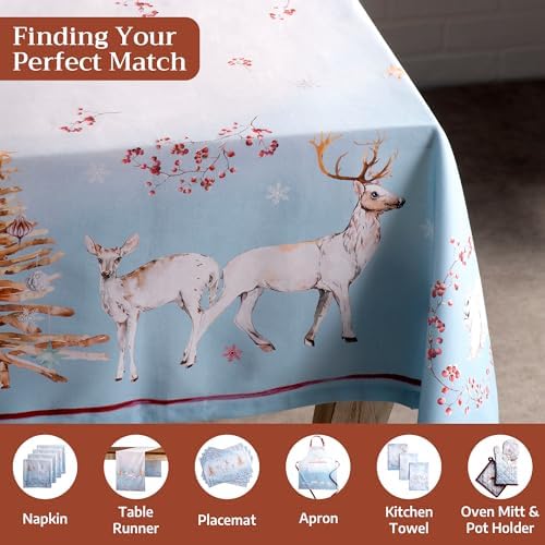 Maison d' Hermine Table Cloth Square Table Reusable 100% Cotton 54"x54" - Image 4