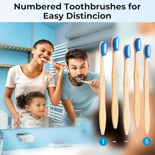 Bamboo Toothbrushes, Natural Plastic Free Toothbrush 50 Pack - Image 5