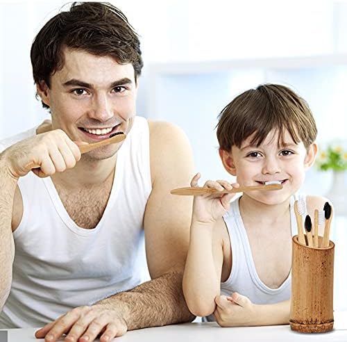 Bamboo Toothbrushes 10 Pack, Plant Based Medium Bristle Toothbrush - Image 2