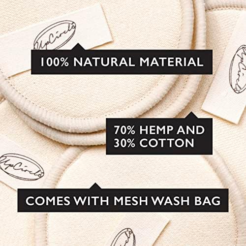 UpCircle Reusable Luxury Makeup Remover Cotton Pads - 7 Triple-Layer Hemp to Remove Waterproof Mascara with Washable Laundry Bag - Eco Friendly Sustainable Zero Waste Cleansing Rounds - Image 3