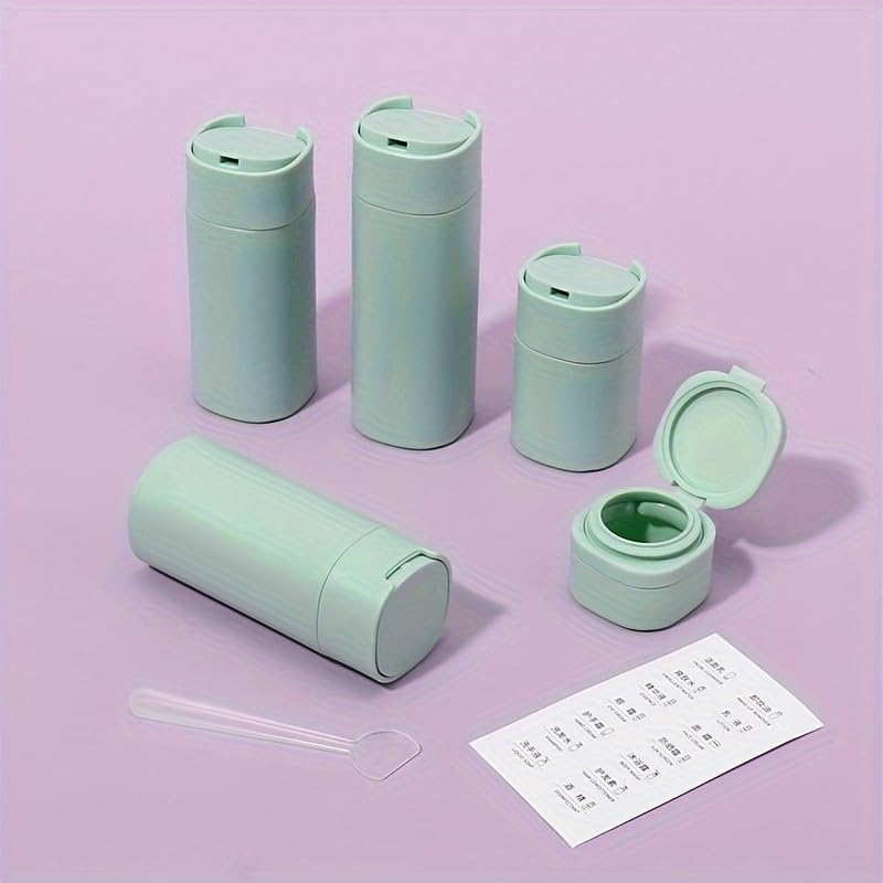 5pcs Travel Cream Dispenser Bottles Set Travel Bottles Toiletry Containers Set, TSA Approved, Travel Essentials - Image 6