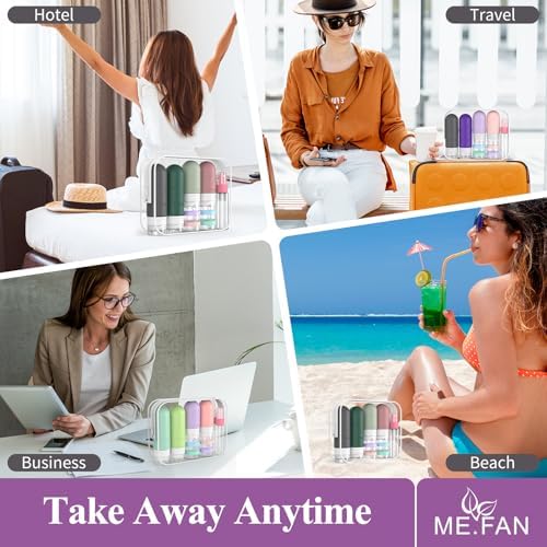 ME.FAN 18 Pack Travel Bottles for Toiletries, TSA Approved, Bright - Image 6