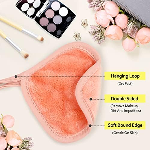 HOMEXCEL Makeup Remover Cloth 12 Pack Reusable Makeup Remover Pads Washable - Image 2