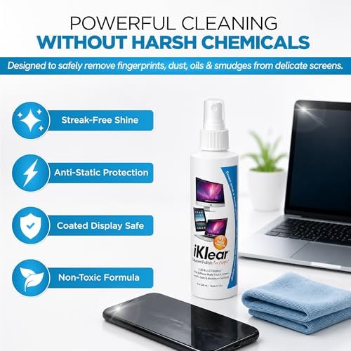 Spray Bottle (8oz) - Screen Cleaner - TV, Computer, Phone & Tablet Cleaner - Made in USA - Image 2