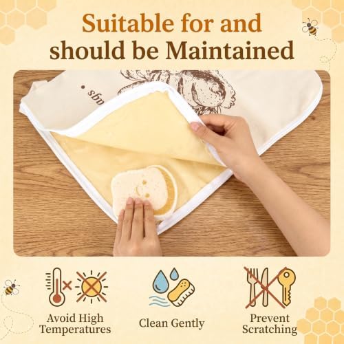 2 Pack XL Beeswax Bread Bags with Bowl Cover & Cleaning Sponge Set - Image 6