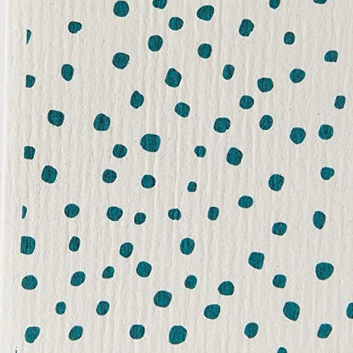 DII Swedish Dishcloths for Kitchen & Cleaning, Reusable, Machine Washable & Dishwasher Safe, Biodegradable, 7.75 x 6.75, Teal & White - Image 3