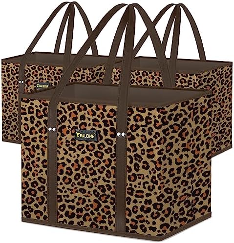 BALEINE 3PK Reusable Grocery Bags, Heavy Duty Shopping Tote Bag by BALEINE
