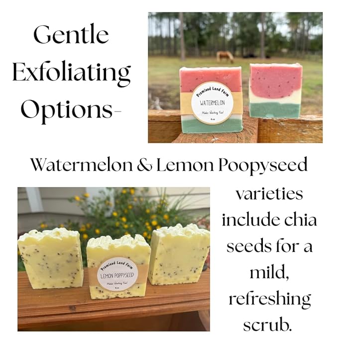 4 Pack Handmade Soap Bars With Natural Ingredients: Grass Fed Tallow, Olive/Sunflower, & Coconut Oil, For Everyday Use. Gift Set In Box.