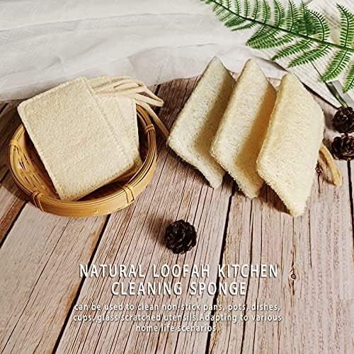 YIOINGJIE Natural Loofah Kitchen Dish Sponges,6 Pack - Image 6