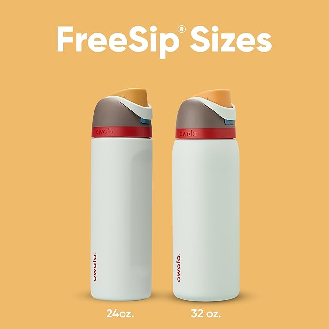 Owala FreeSip Insulated Stainless Steel Water Bottle with Straw for Sports, Travel, and School BPA-Free Sports Water Bottle, 32 oz, Boneyard | Insulated, with Straw, for Sports, Travel, and School, BPA-Free