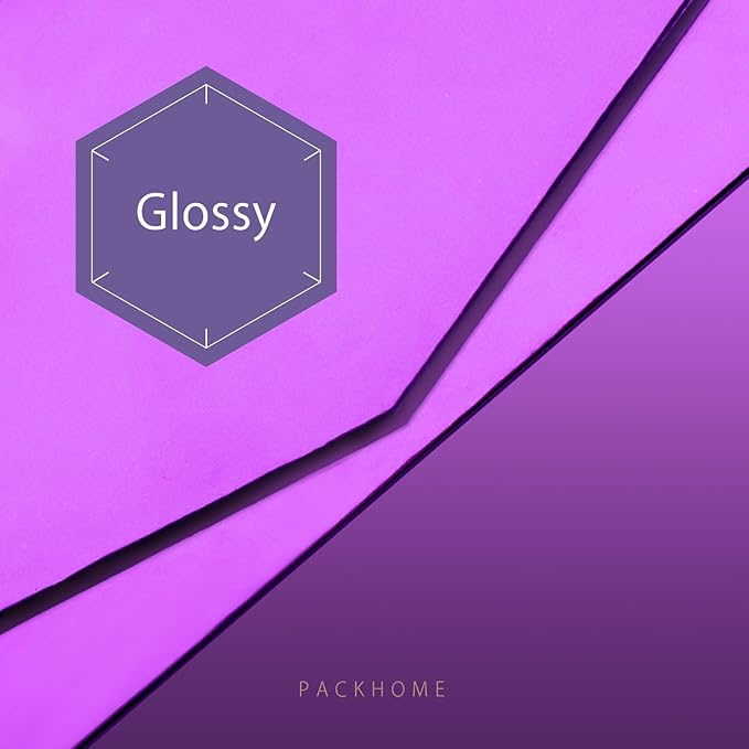PACKHOME Large Gift Box with Lid 13.5x9x4.1 Inches, Sturdy Collapsible Gift Box with Magnetic Closure (Glossy Purple)