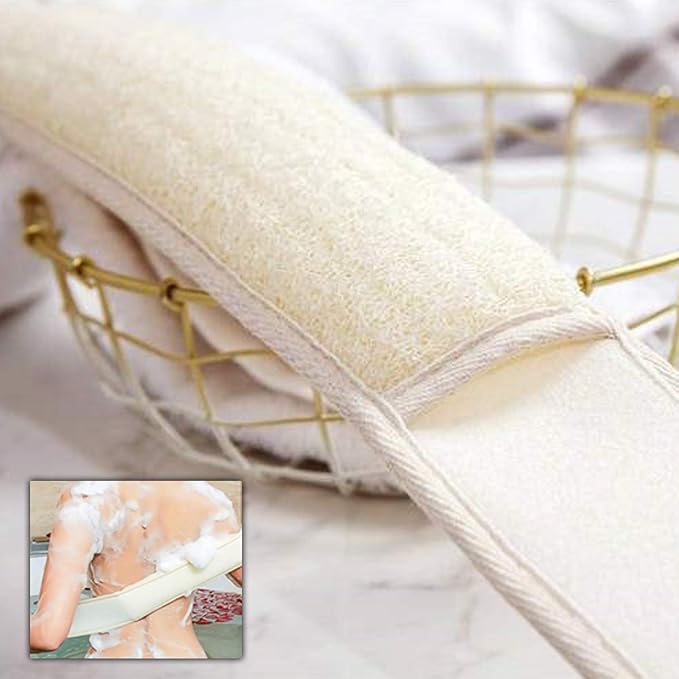 UCINNOVATE Natural Shower Loofah Eco-Friendly Egyptian Sponge, Large Exfoliating Shower Loofa Body Scrubbers Buff Away Dead Skin for Smoother, Loofah Back Scrubber Dry Brushing Body Brush Applicator