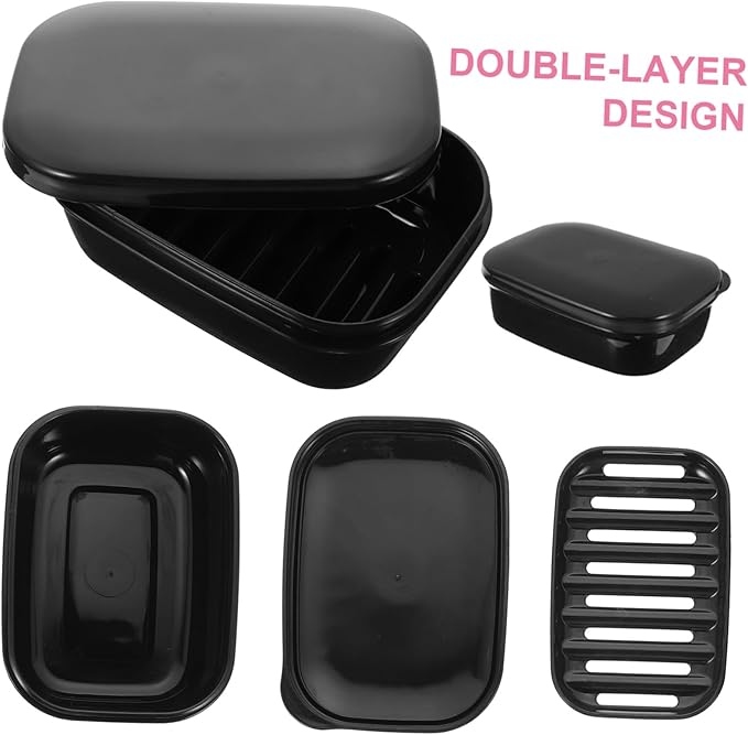 TOYANDONA 4Pcs Soap Case with Lid Travel Soap Holder for Camping Outdoor Bathroom Gym Lightweight Leakproof Container