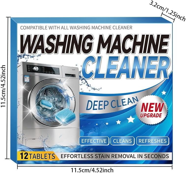 Washing Machine Cleaning Tablets 24 Count - Powerful Descaler & Deodorizer for HE Front Loader & Top Load Washer, Eco-Friendly Septic Safe Deep Cleaner for Drum Laundry Tub & Door Seal - 1 Year Supply - Image 6