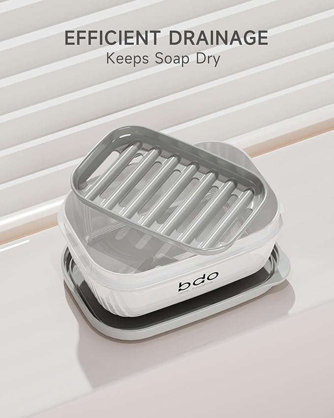 Travel Soap Case, Leakproof Soap Container with Lid, Portable Bar Soap Holder for Traveling, Soap Dishe for Bathroom, Shower, Gym, School, Camping, Vacation, Outdoor,Travel Essentials