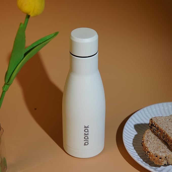 BJPKPK 12oz Water Bottles Stainless Steel Double Wall Vacuum Insulated Small Water Bottles for Travel,Macaron Green
