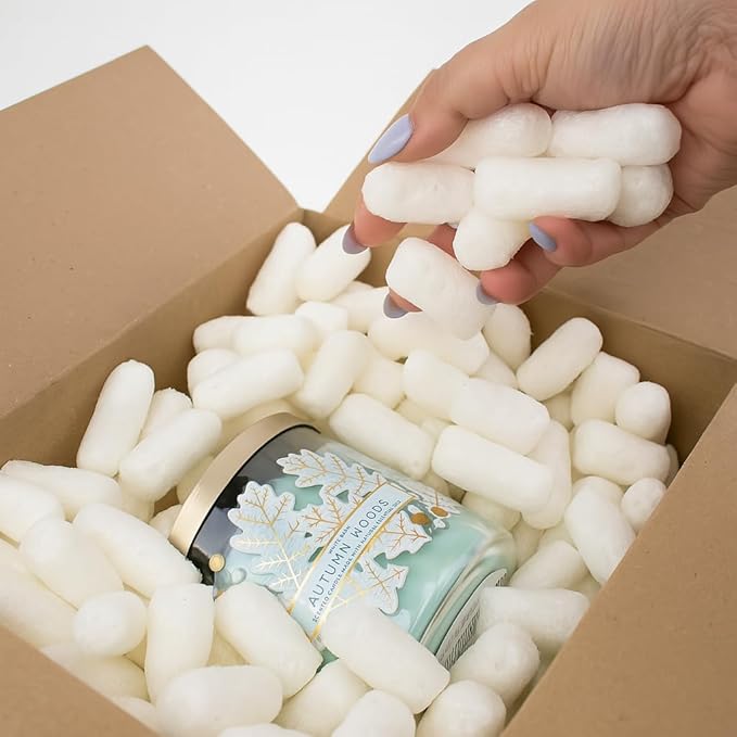 Harbor Mill Products - 1 Cu Ft - Bio Tube Recycled Anti Static Packing Material - Compostable & Biodegradable Cushion for Shipping - Dust-Free & Abrasion Resistant - Void Filler