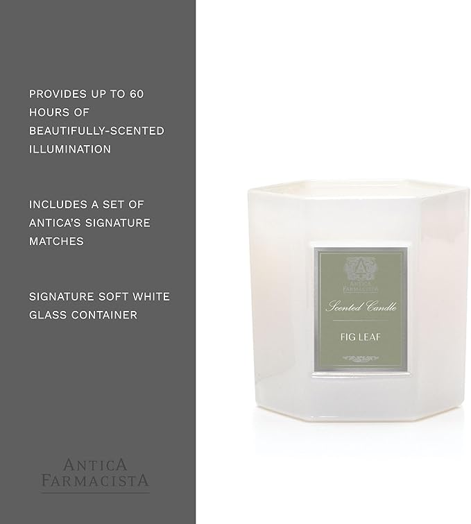 Antica Farmacista Luxury Scent Candle - Decorative Home Candle - Long-Lasting & Premium Scented - Luxury Gift - Fig Leaf, 9 oz