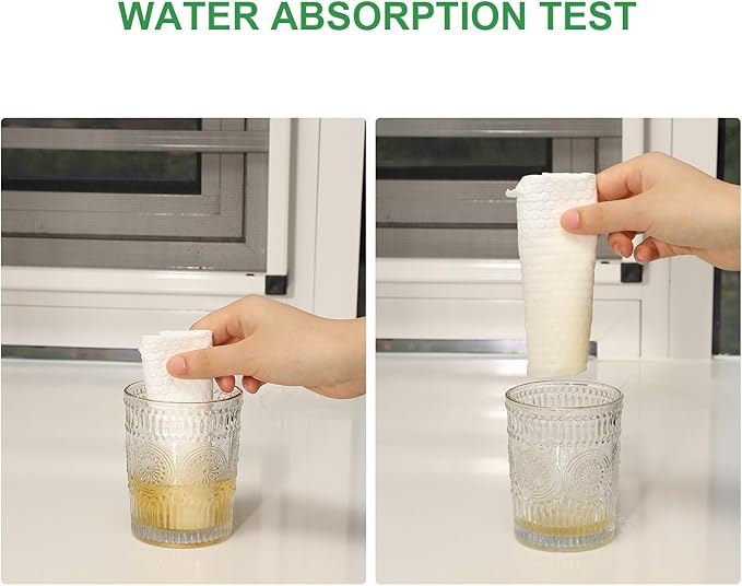 Kitchen Disposable Cloths – Wet/Dry Dish-Use Dishcloth, Super Durable, Reusable Paper Towel – Used for Various Cleaning Scenarios – 4 Roll 200 Sheets （White）