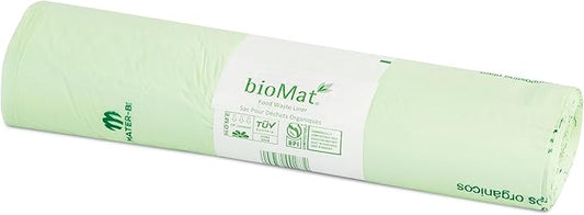 bioMat 64 Gallon Compostable Compost Liners, 10 Count, BPI ASTM D6400 Certified Large Compost Bags for Gargabe Bin