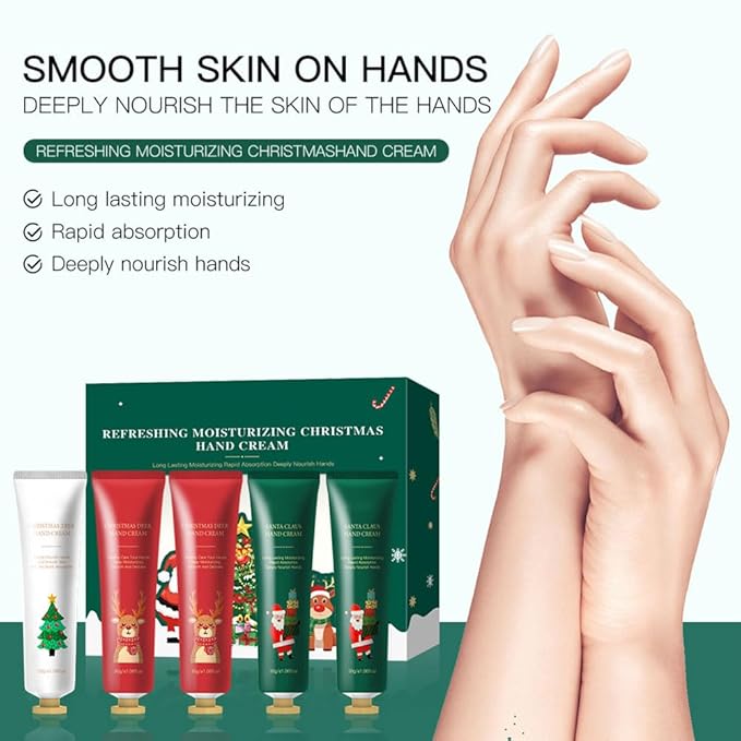 Christmas Hand Cream Gift Set for Women, 10 Pack Mini Hand Lotion Stocking Stuffers, Moisturizing Travel Size Bulk Hand Lotion for Dry Cracked Hands, Winter Hand Care Cream