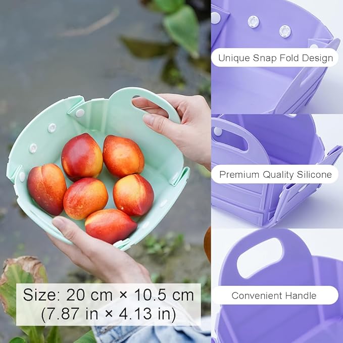 Collapsible Camping Bowl,Silicone Bowl Portable Camping Tableware,Free Folding Plate with Handle,Space Saving Camping Essentials Outdoor,RV,2 Pieces