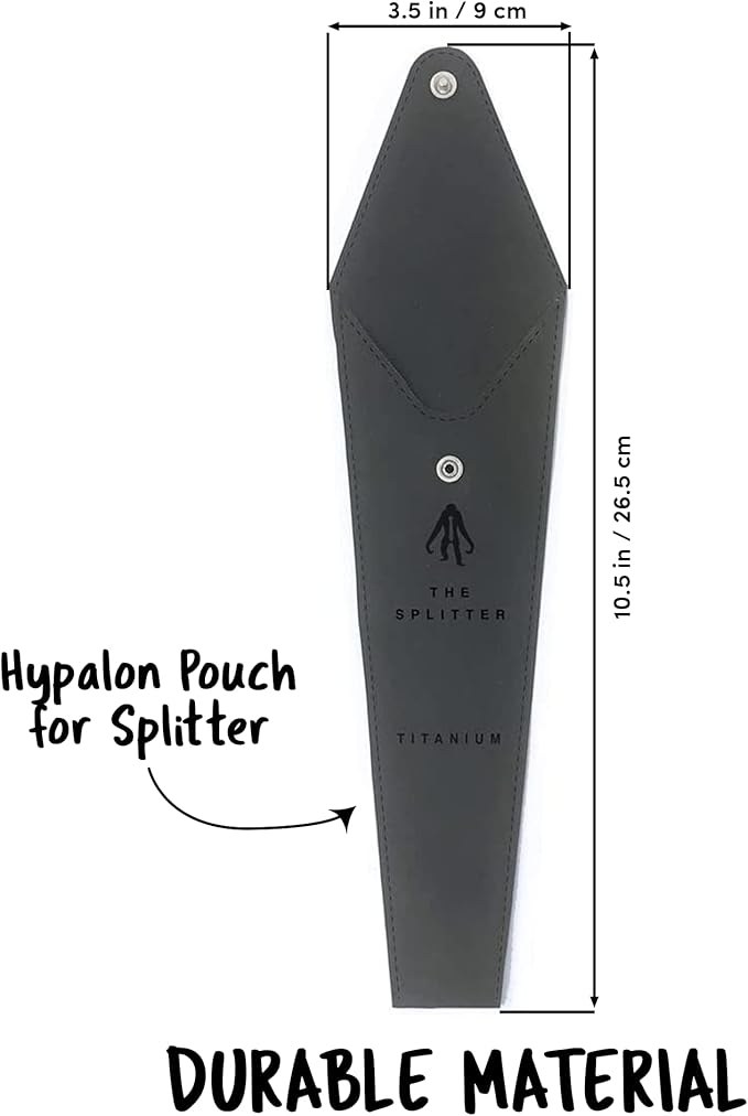 FULL WiNDSOR - SPLITTER Hypalon Pouch - Portable Utensils Case for Travel, Camping, Lunch - Waterproof, Pocket-Sized Holder for Cutlery, Chopsticks, Spork, Tongs - Black, Compact Size