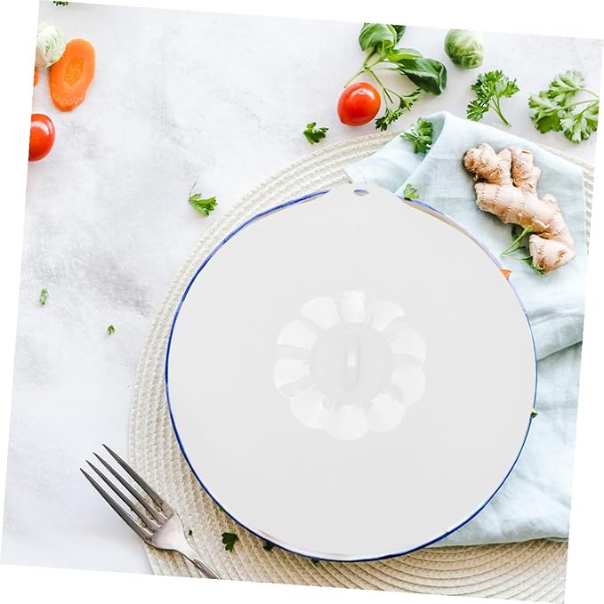 DOITOOL Extra Large Round Food Grade Silicone Suction Sealing Lid for Bowls Pans Plates Microwave and Dishwasher Safe Stretchable White Cover for Home Food Preservation