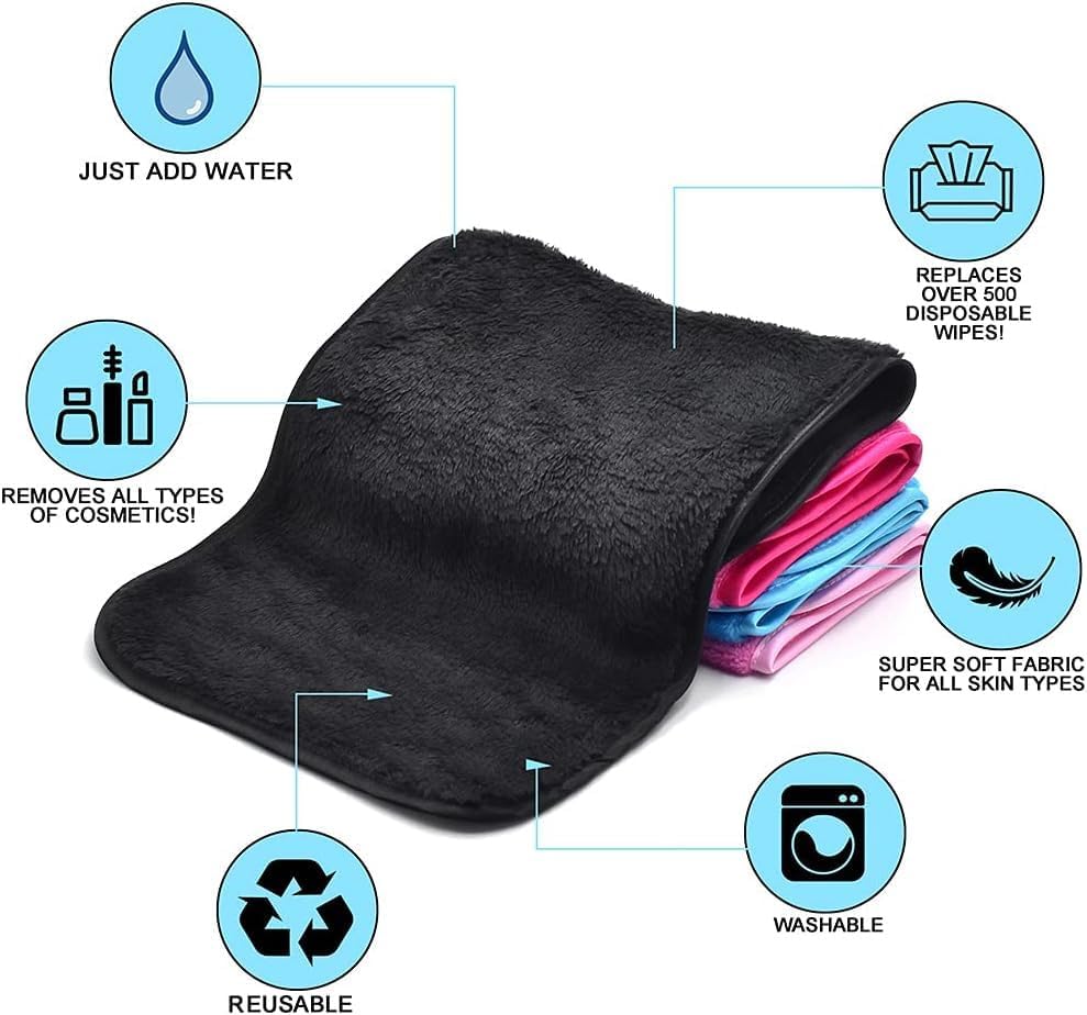 UWEME Makeup Remover Cloths 4 Pack: Reusable and Fast Dry Face Wash Cloth - Image 2