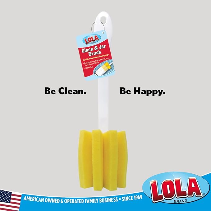 LOLA, The Original- Pot & Pan Brush, 6 Pack, Heavy Duty Brass Wire & Tampico Bristles, Handle Made from Sustainable Birch Wood for Cleaning