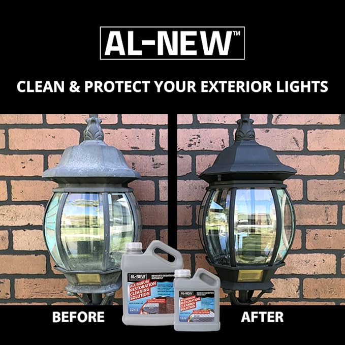 AL-NEW Aluminum Restoration Cleaning Solution | Clean & Restore Patio Furniture, Stainless Steel, and Other Household Metal Surfaces (32 oz.)