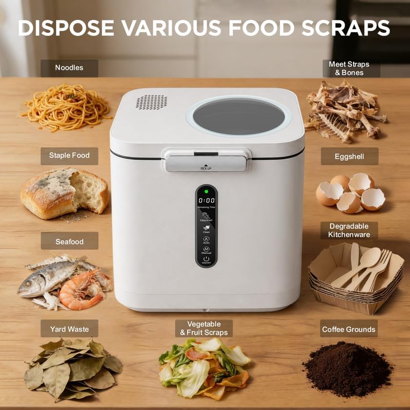 4L Electric Composter with Visable Window, Kitchen Intelligent Compost Bin - Image 2