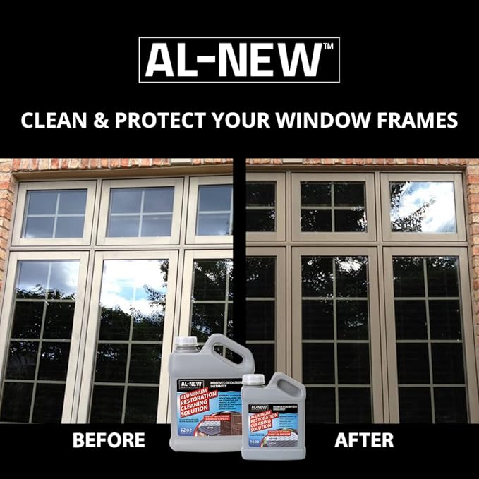 AL-NEW Aluminum Restoration Cleaning Solution | Clean & Restore Patio Furniture, Stainless Steel, and Other Household Metal Surfaces (16 oz.)