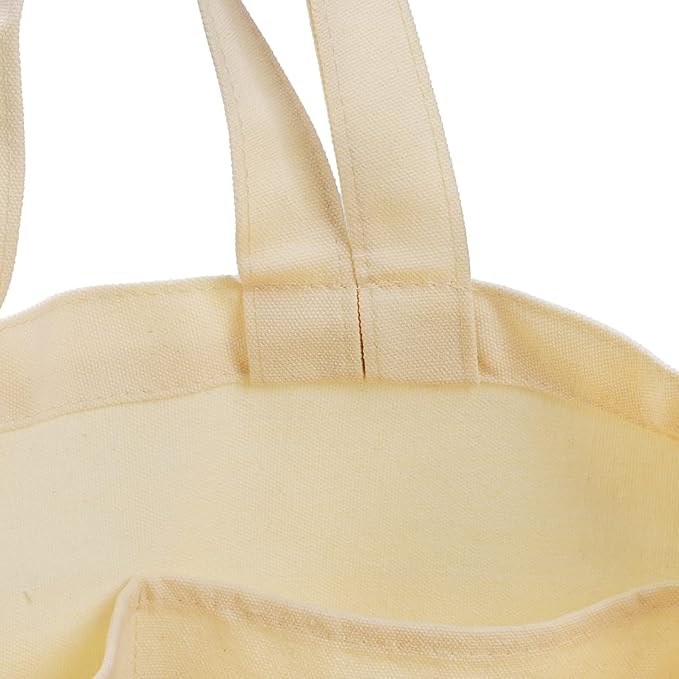 Tosnail 3 Pack Canvas Grocery Tote Bags with Bottle Sleeves, 14 x 9.75 x 15 Inches Large Reusable Shopping Bags with Long Shoulder Strap and Short Handles, Heavy Duty Cloth Bags