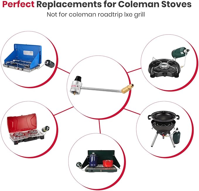 GASLAND Gas Stove Regulator, Replacement Parts for Coleman Portable Propane Stoves with Gas Pressure Issues, Camping Stove Connector Fitting for 1 LB Propane Fuel Cylinder